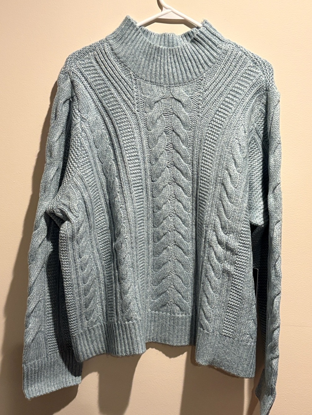 Simply Vera Vera Wang Braided-Front Mock Neck Sweater